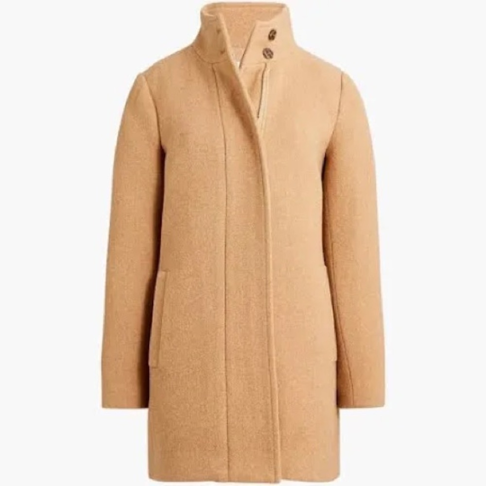 J.Crew City Coat in a camel wool blend